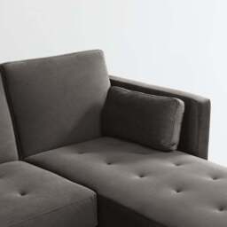 Selma Velvet Corner Double Sofa Bed - thumbnail 4