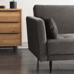 Selma Velvet Corner Double Sofa Bed - thumbnail 5