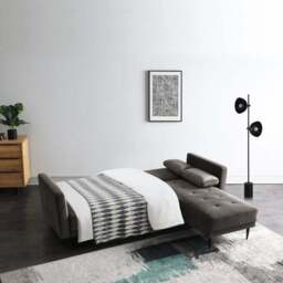 Selma Velvet Corner Double Sofa Bed - thumbnail 3