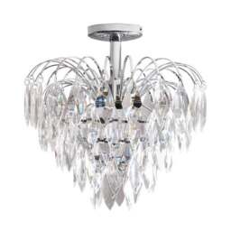 Parla Chrome Semi Flush Ceiling Light - thumbnail 5