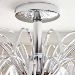 Parla Chrome Semi Flush Ceiling Light - thumbnail 4