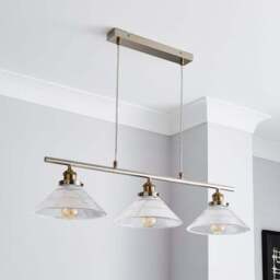 Logan 3 Light Diner Ceiling Light - thumbnail 2