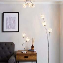 Rosa 3 Light Chrome Semi Flush Ceiling Light - thumbnail 6