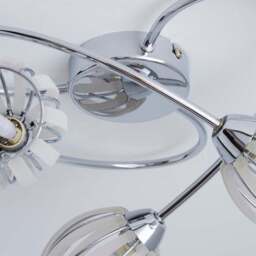 Rosa 3 Light Chrome Semi Flush Ceiling Light - thumbnail 4