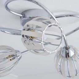 Rosa 3 Light Chrome Semi Flush Ceiling Light - thumbnail 3