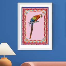 East End Prints Birdframe Macaw Print - thumbnail 1