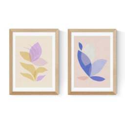 East End Prints Pastel Leaf Set of 2 Prints by Alisa Galitsyna - thumbnail 2