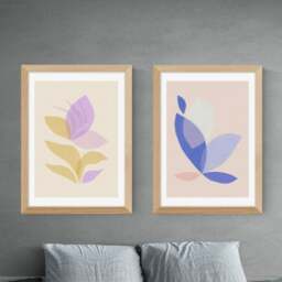 East End Prints Pastel Leaf Set of 2 Prints by Alisa Galitsyna - thumbnail 1