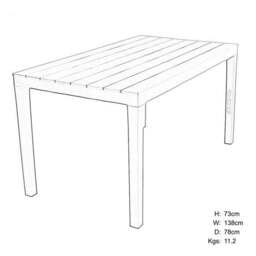 Trabella Roma Rectangular Table - thumbnail 3