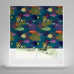 Reef Teal Blackout Roller Blind - thumbnail 3