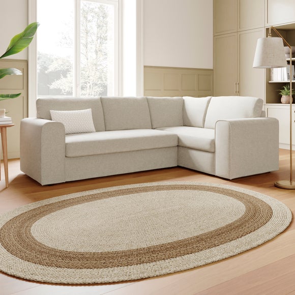 Abel Vintage Soft Chenille Corner Sofa - image 1