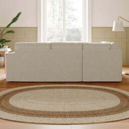 Abel Vintage Soft Chenille Corner Sofa - thumbnail 2