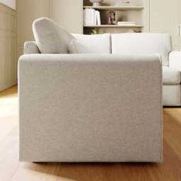 Abel Vintage Soft Chenille Corner Sofa - thumbnail 3