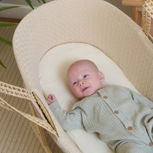 Clair De Lune Set of 2 Organic Moses Basket Sheets - image 1