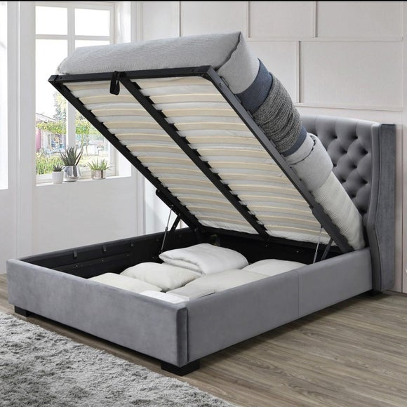 Ambassador Ottoman Bed Frame, Velvet - image 1
