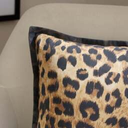Leopard Print Square Cushion Cover - thumbnail 2