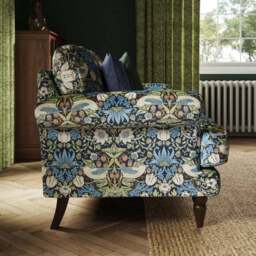 Jolene William Morris Strawberry Thief Print Velvet 2 Seater Sofa - thumbnail 2