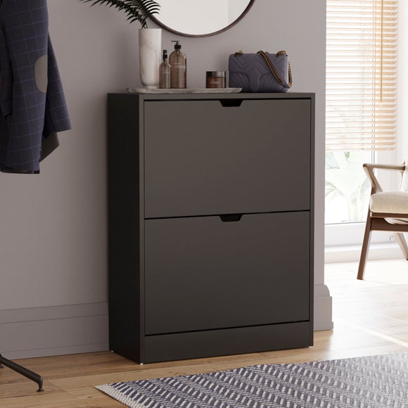Vida Designs 2 Tier Slot Handle Shoe Cabinet - image 1