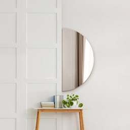 Lunae Frameless Half Circle Wall Mirror - thumbnail 1
