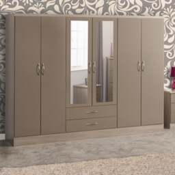 Nevada 6 Door 2 Drawer Wardrobe - thumbnail 1