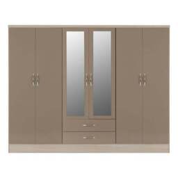 Nevada 6 Door 2 Drawer Wardrobe - thumbnail 3