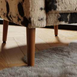 Kaspar Faux Cow Fur Tub Chair - thumbnail 5