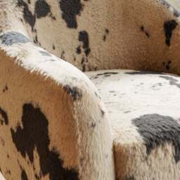 Kaspar Faux Cow Fur Tub Chair - thumbnail 3