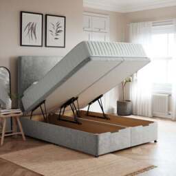 Luxury End Ottoman Bed Frame, Chenille - thumbnail 2