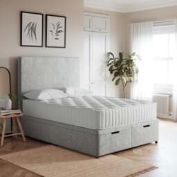 Luxury End Ottoman Bed Frame, Chenille - thumbnail 1