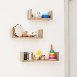 Tutti Bambini Modena Set of Three UShaped Wall Shelves - thumbnail 1