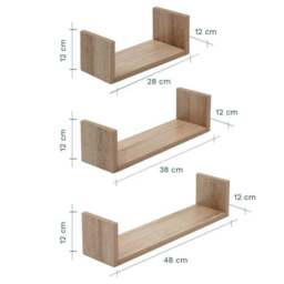 Tutti Bambini Modena Set of Three UShaped Wall Shelves - thumbnail 6