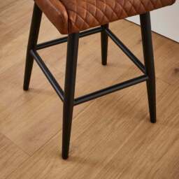 Montreal Counter Height Bar Stool, Faux Leather - thumbnail 4
