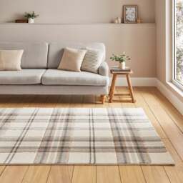 Catherine Lansfield Kelso Check Rug - thumbnail 1