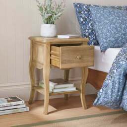 Giselle 1 Drawer Bedside Table, Mango Wood - thumbnail 2