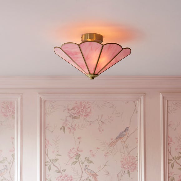 Colette Mid Century 2 Light Flush Ceiling Light - image 1