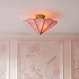 Colette Mid Century 2 Light Flush Ceiling Light