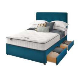 Silentnight Divan Bed With Francisco Velvet Headboard and 800 Pocket Sprung Mattress - thumbnail 4