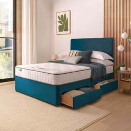 Silentnight Divan Bed With Francisco Velvet Headboard and 800 Pocket Sprung Mattress - thumbnail 2