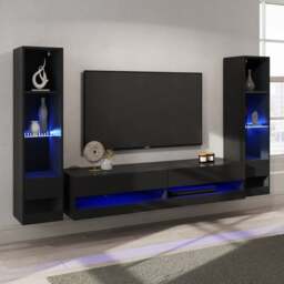"Galicia Wide TV Unit with Shelving for TVs up to 65""" - thumbnail 1