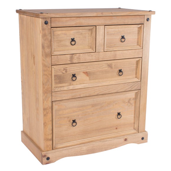 Corona 2 Over 2 Drawer Chest, Pine - image 1