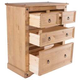 Corona 2 Over 2 Drawer Chest, Pine - thumbnail 3