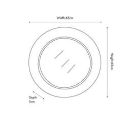 Newborough Burr Wood Effect Round Wall Mirror - thumbnail 6