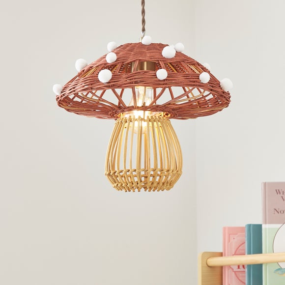Toadstool Rattan Easy Fit Pendant Shade - image 1
