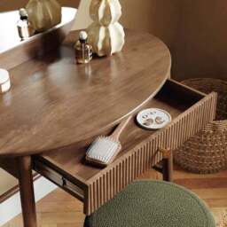 Jorja 1 Drawer Compact Dressing Table with Mirror - thumbnail 2