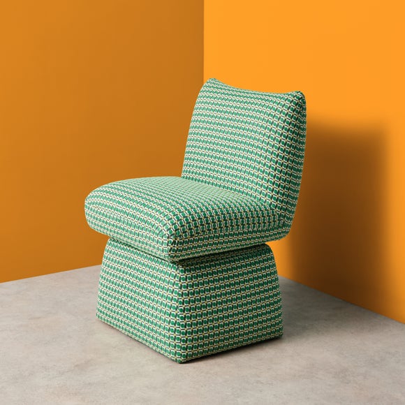 Yinka Ilori Swivel Dining Chair, Sweet Flows Green Fabric - image 1