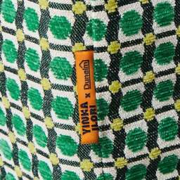 Yinka Ilori Swivel Dining Chair, Sweet Flows Green Fabric - thumbnail 3