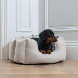 Lords and Labradors Herringbone High Wall Dog Bed - thumbnail 3