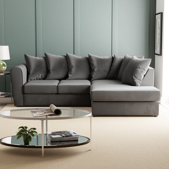 Blake Curved Arm Opulent Velvet Corner Chaise Sofa - image 1