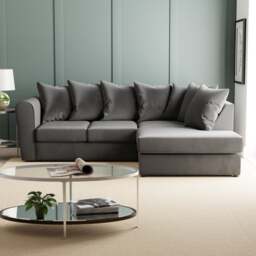 Blake Curved Arm Opulent Velvet Corner Chaise Sofa - thumbnail 1