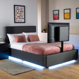 XR Living Ava TV Bed with LED Lights and TV Mount - thumbnail 1